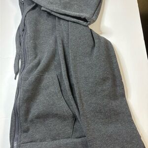 Gray Zip-Up Kids Hoodie Sz M